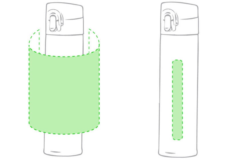 330 ml dubbelwandige thermosflessen opdruk positie