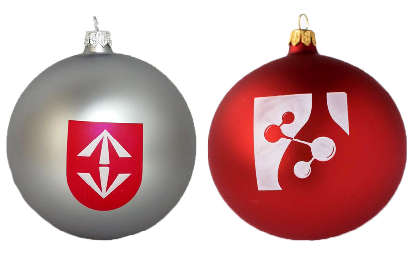 bedrukte plastic kerstballen met logo