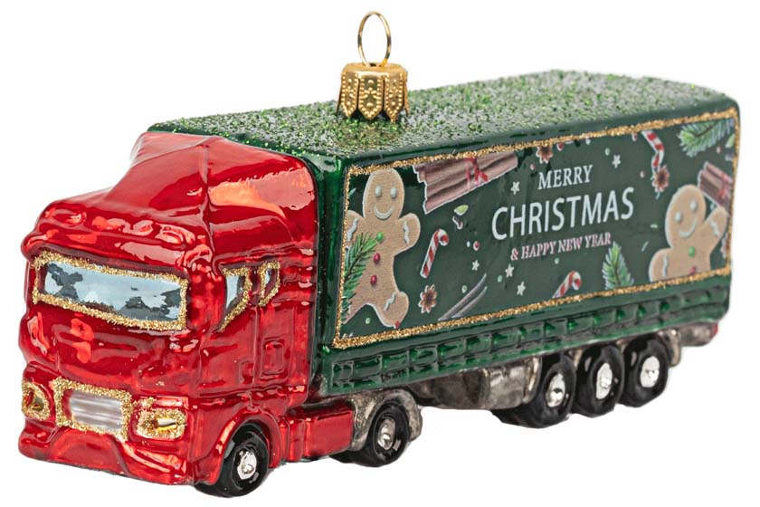 kerstornament vrachtwagen