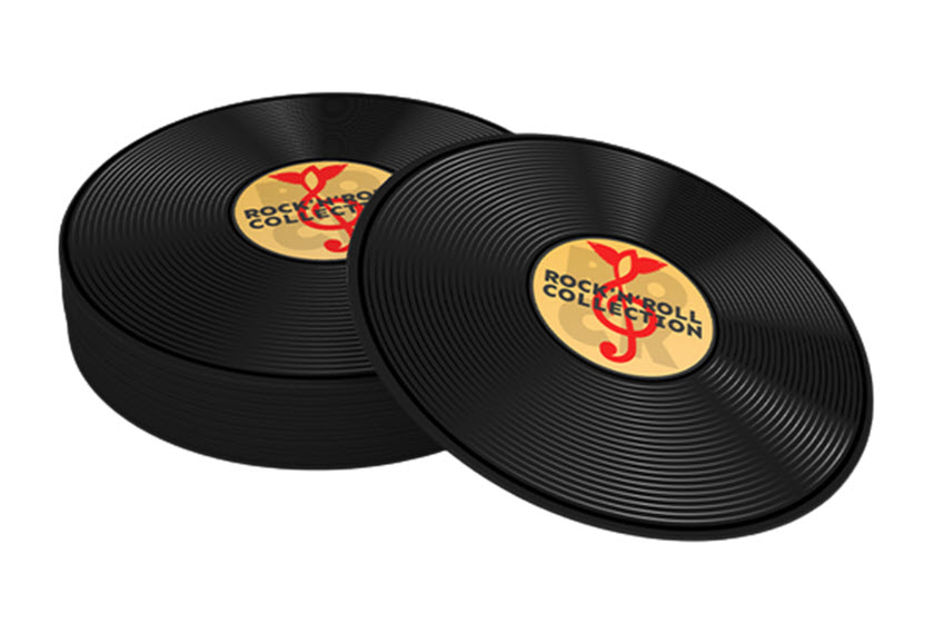 Polijsten Top Tien jaar LP onderzetters | vinyl onderzetters | Promoboer